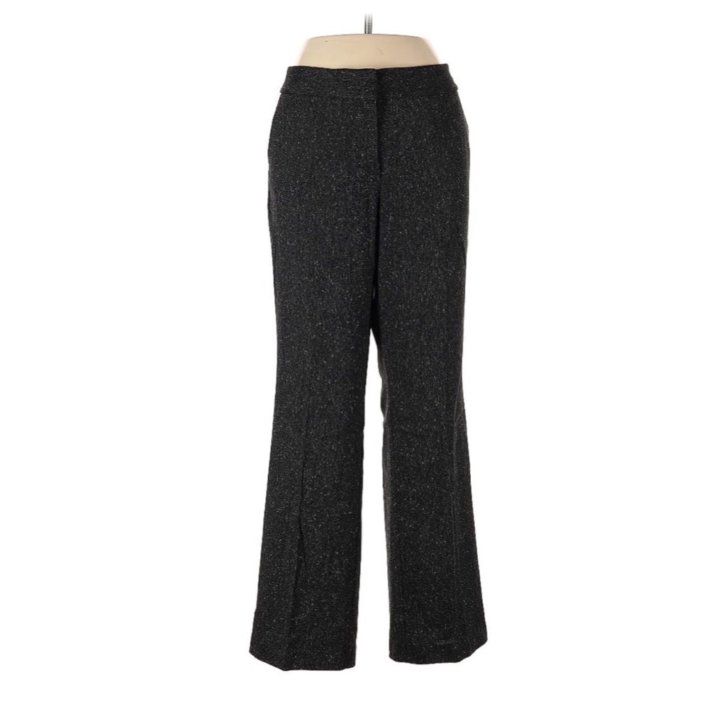 Ann Taylor Factory Black Tweed Wide Leg Dress Pants Career Trousers Size 14